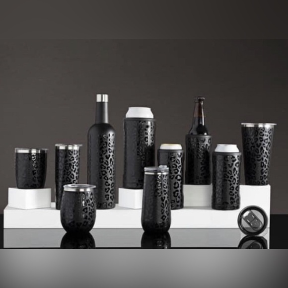 NEW! BRUMATE Onyx Leopard Winesulator 2.0 Wine Canteen 25oz New in Box GORGEOUS! - Picture 4 of 16